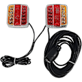 Pikkukuva 3 / 5: 12V/24V LED-perävaunun takavalopaketti 7-napainen pistoke magneettipidikkeellä autoon, kuorma-autoon (keltainen ja punainen LED, pahvilaatikko)