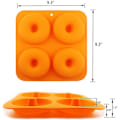 Miniatyrbillede 2 af 5: 3 stk. 4 tommer donut bageform i fuld størrelse, non-stick silikoneforme, donutbakker, 3 farver