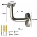 Miniatyrbild 2 av 5: 4 st rostfria handledarfästen för handledare trappväggfäste fästen fixering stång silver