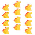 Miniatyrbilde 2 av 2: 12-pakke Mini Dragon Statue Resin 2024 Årets Drage Statue Tolv Stjernetegn Maskot Ornamenter (3.00X3.00X1.50CM, Gul)