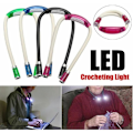 Miniatyrbild 1 av 5: Handsfree 4 LED justerbar läslampa, flexibel läslampa för läsning i sängen, 3 ljusstyrkor, rosa
