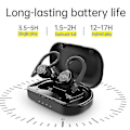 Pikkukuva 4 / 4: Uintiin vedenpitävät Bluetooth-kuulokkeet, kaksoiskäyttöiset urheilukuulokkeet, langattomat Tws Ipx7 -nappikuulokkeet, stereo VvO（musta）