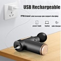 Pikkukuva 2 / 4: Mini-hierontapistooli Syväkudoshierontapistooli USB-lataus 4 hierontapäätä Matkakäyttöön Koti Kannettava Sähköhierojat 6 tilaa - Vihreä