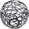 Miniatyrbillede 2 af 3: Metaltrådslampeskærm hul lampeskærm dekorativ lampeskærm udskiftning (10.00X10.00X8.00CM, sort)