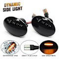 Miniatyrbillede 5 af 5: Rav Amber LED Dynamisk Blinklys til Fiat 500 500c 500l Blinkende Sidemarkørlys til Abarth 500 595 695 Alfa 4c Lancia（Dynamisk Krystal）