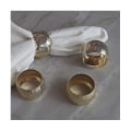 Miniatyrbilde 5 av 5: 6 stk gullfargede serviettringer i metall, elegante serviettholderringer for bryllup, perfekt for borddekorasjon (gull)