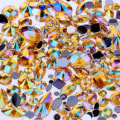Miniatyrbilde 2 av 4: Krystall Gule AB Diy Non-hotfix Flatback Akryl Spiker Steiner Rhinestones Gems For 3d Spiker Art