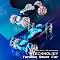 Miniatyrbillede 2 af 4: Gestus RC Bil, 2.4GHz 4WD Gestus Sensing RC Stunt Bil Legetøj, Dobbeltsidet 360 Rullende（Hvid）