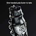 Miniatyrbild 5 av 5: Vattenflaska i diamantkvalitet, 650 ml, BPA-fri, dricksvattenflaska Pp-vattenbur (gul abstrakt stil)