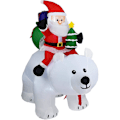 Miniatyrbild 1 av 5: Uppblåsbar jultomte, fleecebjörnsdekoration utomhus inomhus uppblåsbar jul uppblåsbar jul uppblåsbar docka använd varje dag, 2m,-