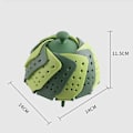 Miniatyrbillede 2 af 5: Foldbar dampkurv til grøntsager, kompakt opbevaring - Grøn