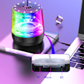Miniatyrbild 5 av 5: And- och dammsäker Bluetooth-högtalare utomhus bärbar ljud med LED färgglada lampor trådlös minihögtalare-S sammankoppling 360 surroundljud（Svart）