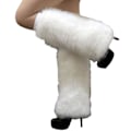 Pikkukuva 1 / 4: Karvainen Tekoturkissoft Leg Fashion 40cm Toppers Cuff Ladies Fluffy Boot Boot Warmer Fur（Valkoinen）