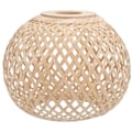 Miniatyrbillede 2 af 2: Flettet bambuslampe i landlig stil - Flettet lampeskærm - Lysekronelampeskærm (19,50 x 19,50 x 15,50 cm, som vist på billedet)
