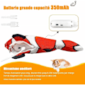 Miniatyrbild 3 av 5: Katt leksaker, fisk leksak med kattmynta interaktiv fisk elektronisk katt leksaker rörlig simulering USB uppladdningsbar med kattmynta (clownfisk)