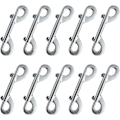 Miniatyrbild 1 av 4: Stud Snap Karabiner, 10 Snap Chain Metallklämmor Zink Alloy, Nickelpläterade Klämmor