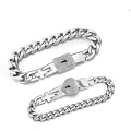 Miniatyrbilde 3 av 5: 2 stk Acsergery rustfritt stål elsker hjerte kjærlighet lås nøkkel armbånd sett