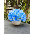 Miniatyrbillede 1 af 3: LED Blå Hortensia Blomsterpotte Lys - Batteridrevet Simuleret Landskab Dekorativ Bordlampe