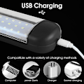 Miniatyrbilde 4 av 5: Led-lommelykt, oppladbar arbeidslampe med magnetisk base og opphengskrok, 3 moduser flomlys for bilreparasjon, grill, utendørs bruk