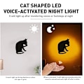Miniatyrbilde 3 av 3: Kattenattlys Talk Control Nattlys Silhuettlys Vegglampe. Led