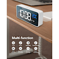 Miniatyrbild 2 av 4: Digital väckarklocka, LED-väckarklocka med snooze-funktion - Silver (English)