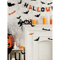 Pikkukuva 1 / 4: Halloween-oven kulmamerkki Laatu ja tukeva Luova Helppokäyttöinen Kodin sisustus 17 x 17 cm Musta puinen（musta）