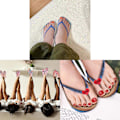 Pikkukuva 2 / 4: Manikyyriprinttisukat Flip Flop Print Sukat 3D Kuviosukat