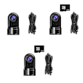 Miniatyrbillede 3 af 4: 1080P HD 360 roterende Mini ADAS Dashcam 16/32G, vognbaneassistent