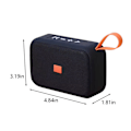 Miniatyrbild 3 av 5: Tyg Bluetooth-högtalare, bärbar kortinsats, USB-minihögtalare, elektronisk gåvohögtalare（Svart）