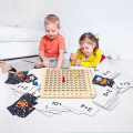 Miniatyrbilde 4 av 5: Tretre multipliseringsbrett i tre, pedagogisk og lærerikt multipliseringsbrettspill for barn over 3 år