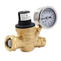 Miniatyrbild 4 av 5: Justerbar vattentrycksregulator i mässing för husvagnar och husbilar (gul)