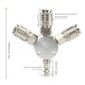 Miniatyrbillede 2 af 4: 3-vejs luftdeler 1/4 tommer NPT han gevind 3-vejs manifold aluminiumlegering pneumatisk fitting til industrien