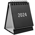 Miniatyrbillede 1 af 3: Mini skrivebords kalender 2024 - 9,8 x 7,5 x 7 cm - Sort