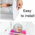 Miniatyrbild 3 av 5: 4,7 tum tyst hamsterhjul, hamsterleksaker för hamsterbur, superljudlös snurrande träningshjul för hamstrar, gerbiler eller möss (blå)