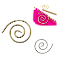 Miniatyrbild 2 av 5: Rund spiral kabel stickad stickhållare DIY klädsömnadsnålar gobeläng sjal 1 st (Silver)