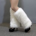Pikkukuva 3 / 4: Karvainen Tekoturkissoft Leg Fashion 40cm Toppers Cuff Ladies Fluffy Boot Boot Warmer Fur（Valkoinen）