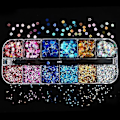 Miniatyrbild 1 av 5: 12LBX3 Holografiskt nagelkonstglitter 3d färg full flingor