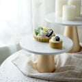 Miniatyrbild 2 av 5: Metalljärn kakställ runt piedestal dessert hållare cupcake display rack bakverk för födelsedag bröllop