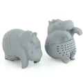 Miniatyrbillede 2 af 2: Hippo silikone tebrygger te løs te si te sil te diffuser køkkenredskab gadget (grå)