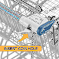 Miniatyrbilde 3 av 4: 2 stk. Universal Shopping Trolley Token Nøkkelring, Avtakbar Nøkkelring (Sølv)