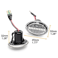 Miniatyrbillede 4 af 5: Rav Amber LED Dynamisk Blinklys til Fiat 500 500c 500l Blinkende Sidemarkørlys til Abarth 500 595 695 Alfa 4c Lancia（Dynamisk Krystal）