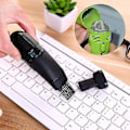 Miniatyrbild 2 av 5: Tangentbordsrengörare Stark sugkraft Bärbar Mini Usb Dammsugare Handhållen Tangentbordsdammborste För Dator Jikaix（Gul）