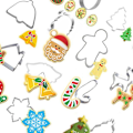 Miniatyrbillede 2 af 5: 14 stk./sæt rustfrit stål julekageform peberkagehus mand juletræ kage bagning kage fondantform sølv