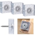 Miniatyrbilde 1 av 3: Antiskli gummipads, møbelfotbeskyttelsespute firkantet form for stol, sofa, firkantede stolglidere for støyreduksjon 30PCS