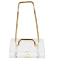 Miniatyrbilde 1 av 2: 1 stk enkel akrylbase med metallramme, kreativ displaybase, transparent (6X6X8.5cm, transparent farge)