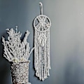 Miniatyrbild 2 av 4: Stor drömfångare Boho Macrame drömfångare gjord av bomull vävd Macrame väggdekoration
