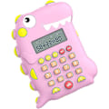 Miniatyrbillede 1 af 5: Børne lommeregner, lyserød dinosaur lommeregner, matematisk spil smart lærings lommeregner, kontor lommeregner