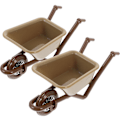 Miniatyrbillede 1 af 2: 2-pak simulering trolley model miniature trolley mikro landskab dekoration (9.00X4.00X4.00CM, multi-farve)