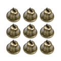 Miniatyrbillede 1 af 2: 10-pak DIY håndlavede tilbehør 38mm bronzeklokker bronze raslefest dekorative klokker (størrelse 1, brun)