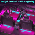 Miniatyrbild 5 av 5: Bils interiörljus, bil interiör LED bil interiörlampa, automatiska prylar bil LED-ljus APP-kontroll, biltillbehör present till män kvinnor biltillbehör